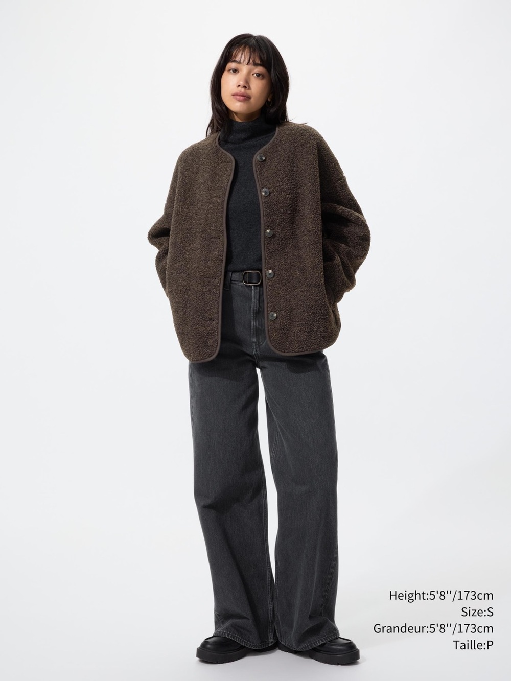 Uniqlo Windproof Non-Quilted Fluffy Fleece Coat - Sz L - Picture 9 of 9